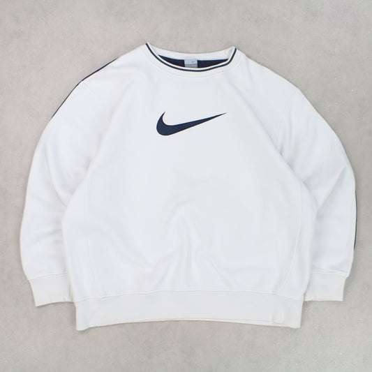 RARE 00s Nike Sweatshirt White - (XL)