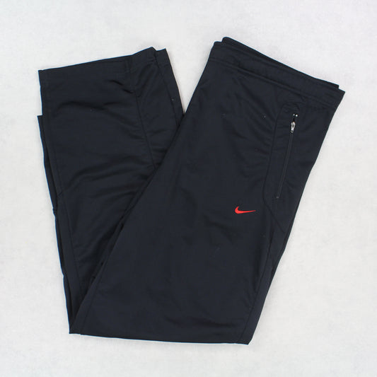 RARE Vintage 00s Nike Trackpants Black - (XL)