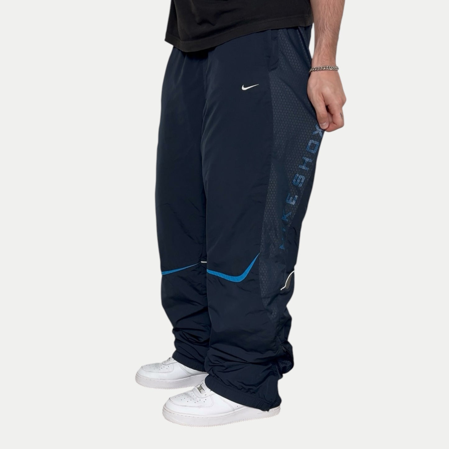 SUPER RARE 2000s Nike Shox Trackpants Navy - (L)