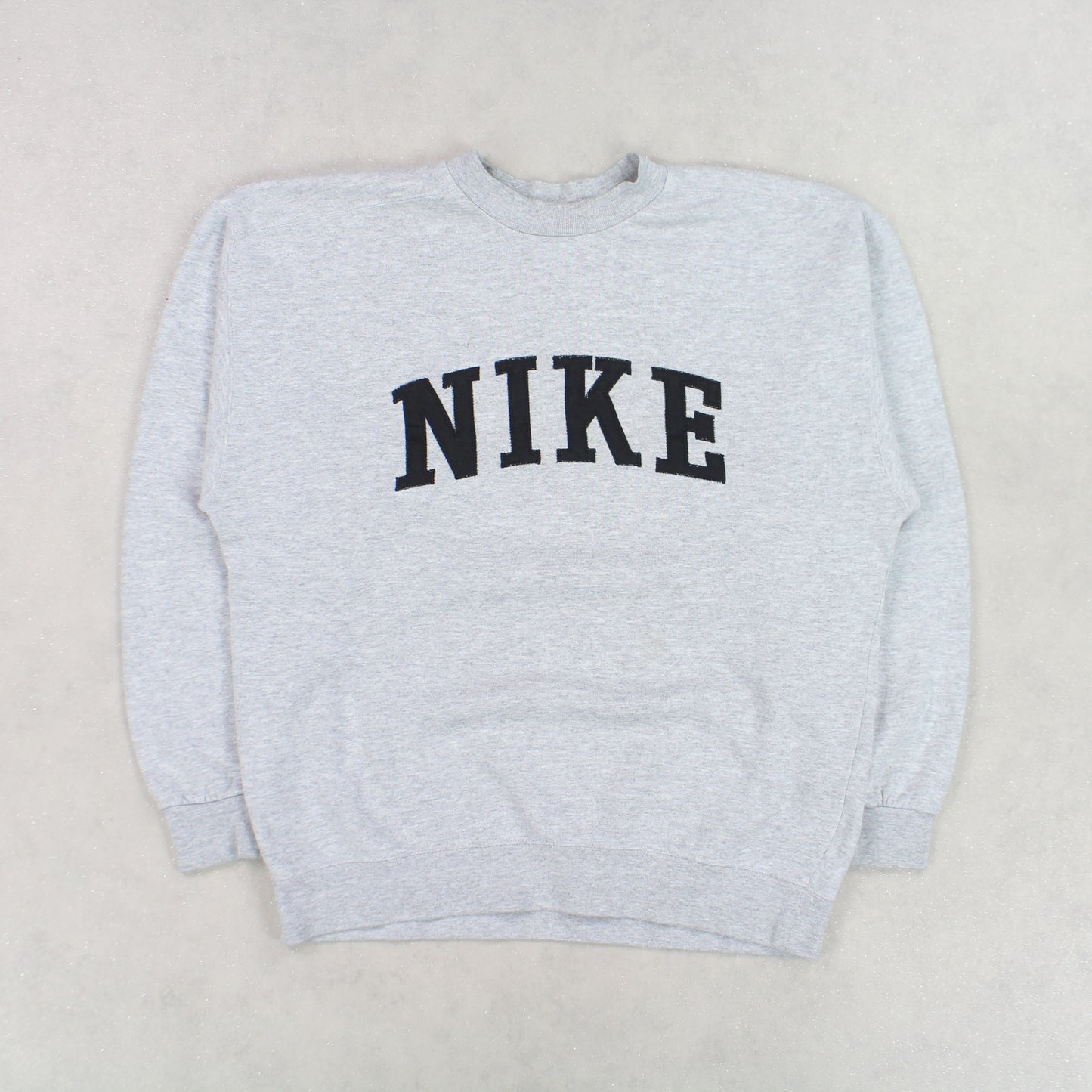 RARE Vintage 1990s Nike Spell Out Sweatshirt Grey - (S)