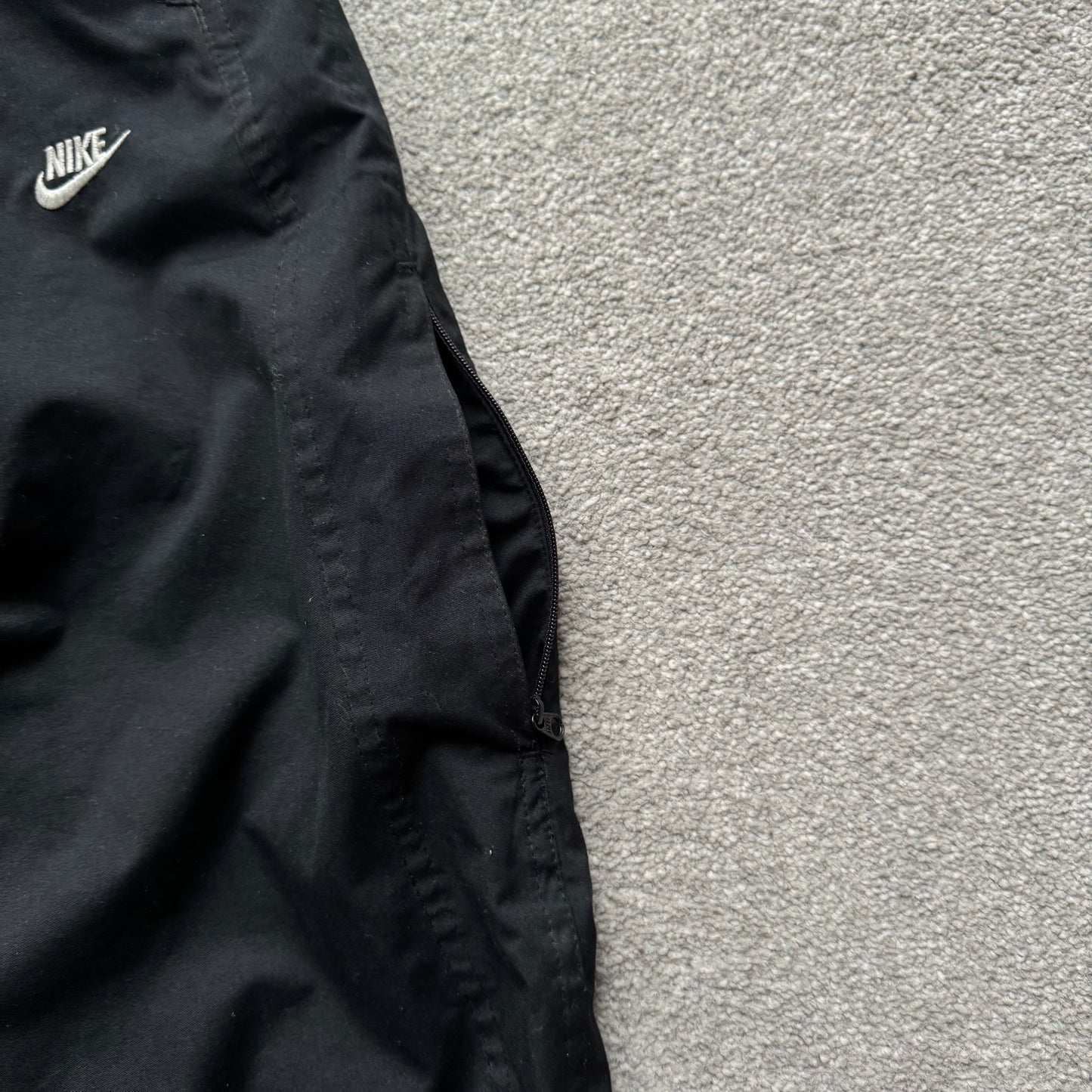 RARE 2000s Baggy Nike Trackpants Black - (XL)