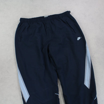 RARE 00s Baggy Nike Trackpants Navy - (XL)