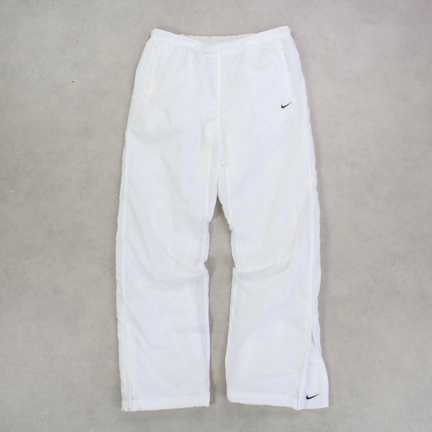SUPER RARE 2000s Nike Trackpants White - (L)
