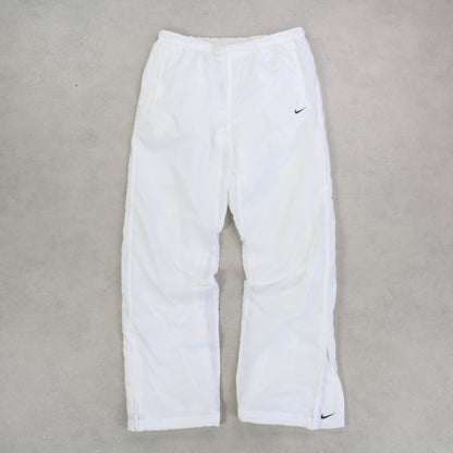 SUPER RARE 2000s Nike Trackpants White - (L)