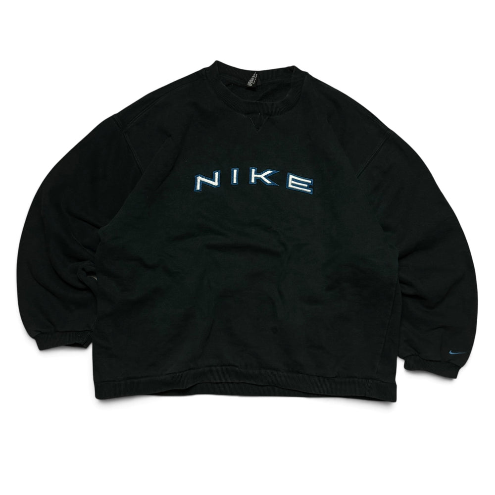 SUPER RARE 1990s Nike Sweatshirt Black - (XL)