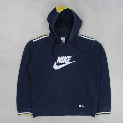 RARE 00s Nike Spell Out Hoodie Navy - (S)