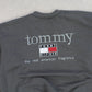 SUPER RARE Vintage 1990s Tommy Hilfiger Sweatshirt Grey - (L)