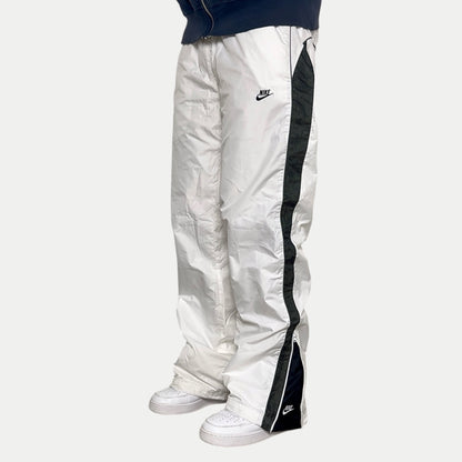 VERY RARE 2000s Nike Trackpants White *PREMIUM* - (L)
