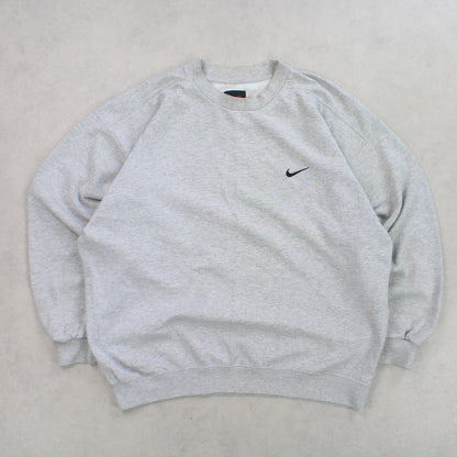 RARE 1990s Nike Sweatshirt Grey - (XL)