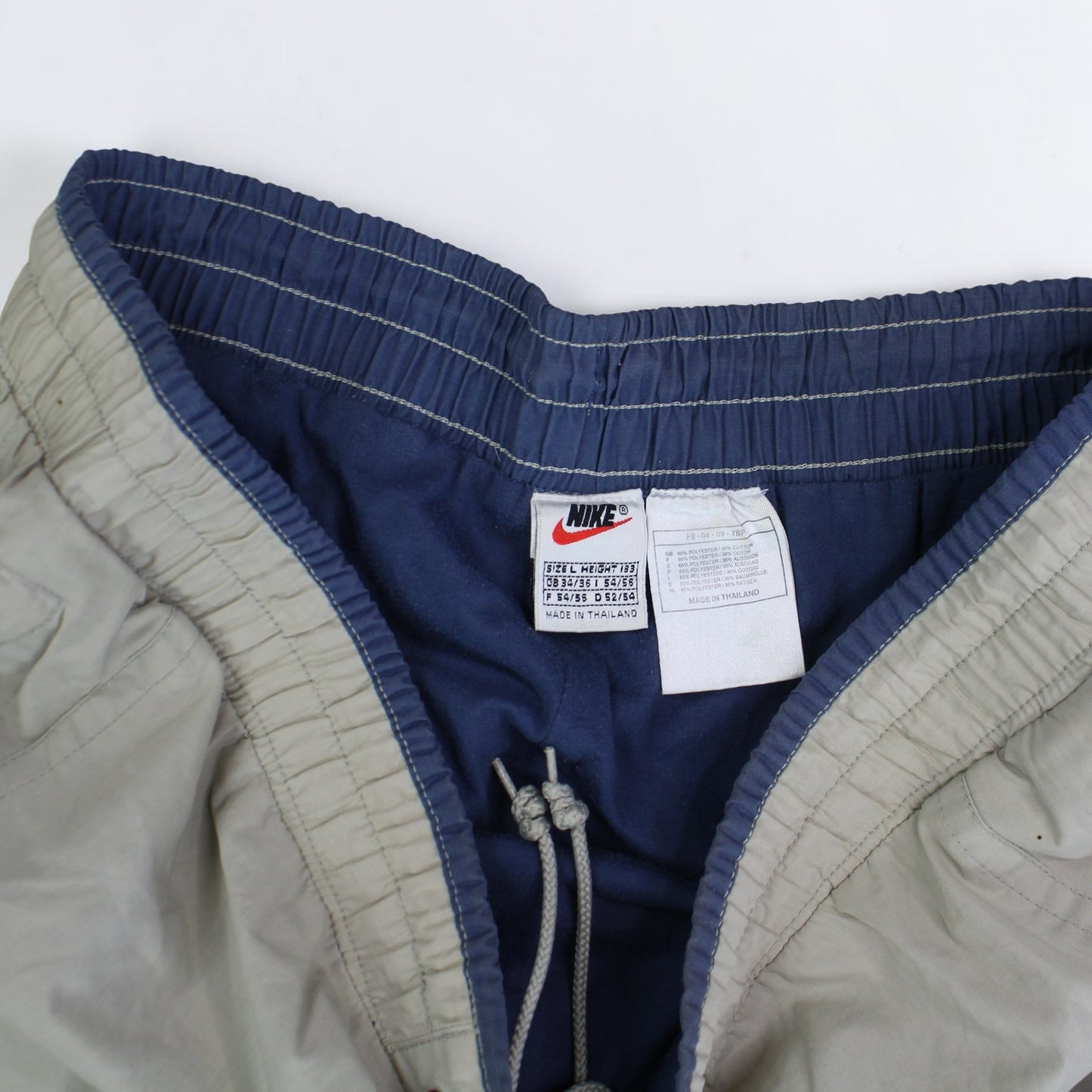 RARE 90s Nike Trackpants Cream - (XL)