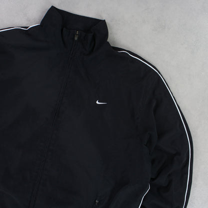 RARE 00s Nike Track Jacket Black - (XL)