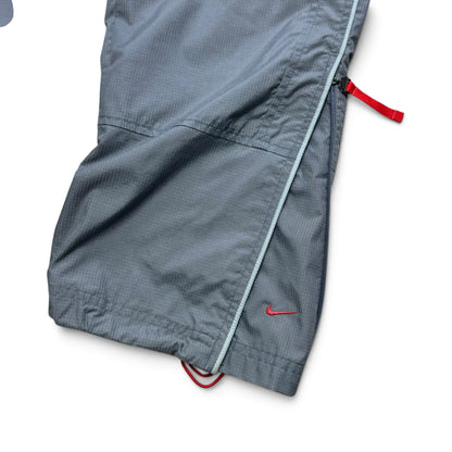 SUPER RARE 2000s Nike Hex Trackpants Grey - (S) | PREMIUM
