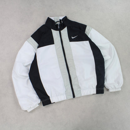 RARE 90s Nike Track Jacket White - (XS/S)