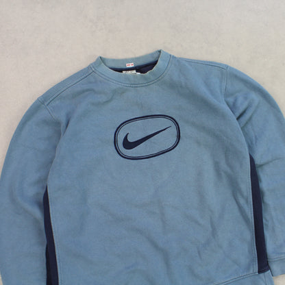 SUPER RARE 00s Nike Sweatshirt Blue - (M)