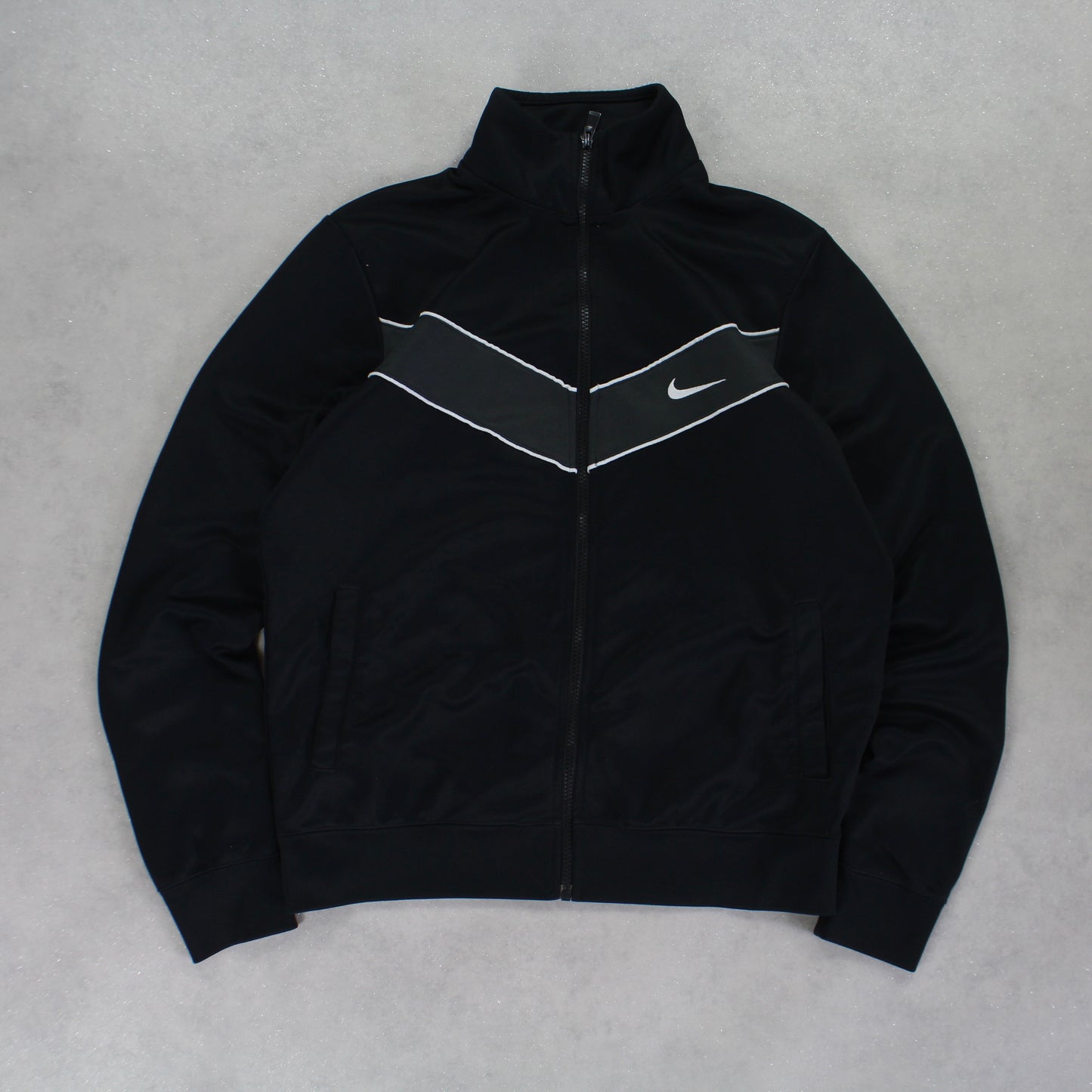 RARE 2000s Nike Track Jacket Black - (S)