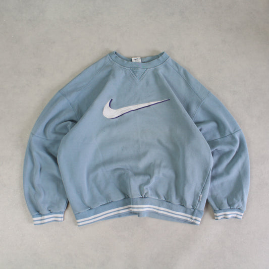 SUPER RARE 1990s Nike Sweatshirt Blue - (M)