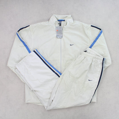 RARE Vintage 00s Nike BNWT Tracksuit Cream - (XL)