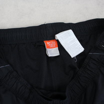 SUPER RARE Vintage 00s Nike Trackpants Black - (XL)