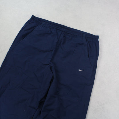 RARE 00s Nike Spellout Trackpants Navy - (L)