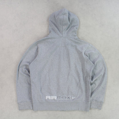 SUPER RARE 00s Nike Air Max Hoodie Grey - (S)