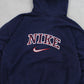 SUPER RARE 90s Nike Spell Out Hoodie Navy - (M)