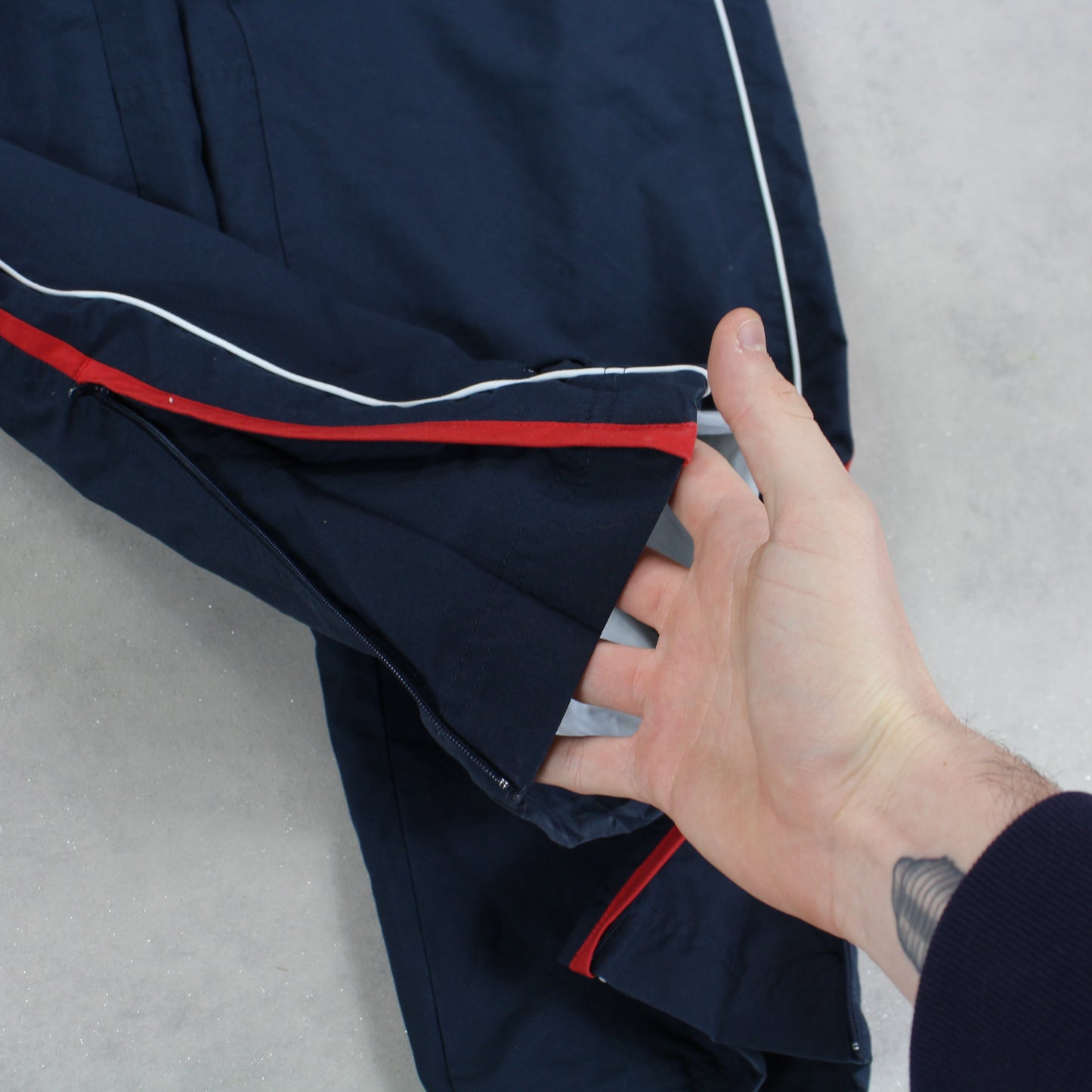 RARE 00s Nike Baggy Trackpants Navy - (L)