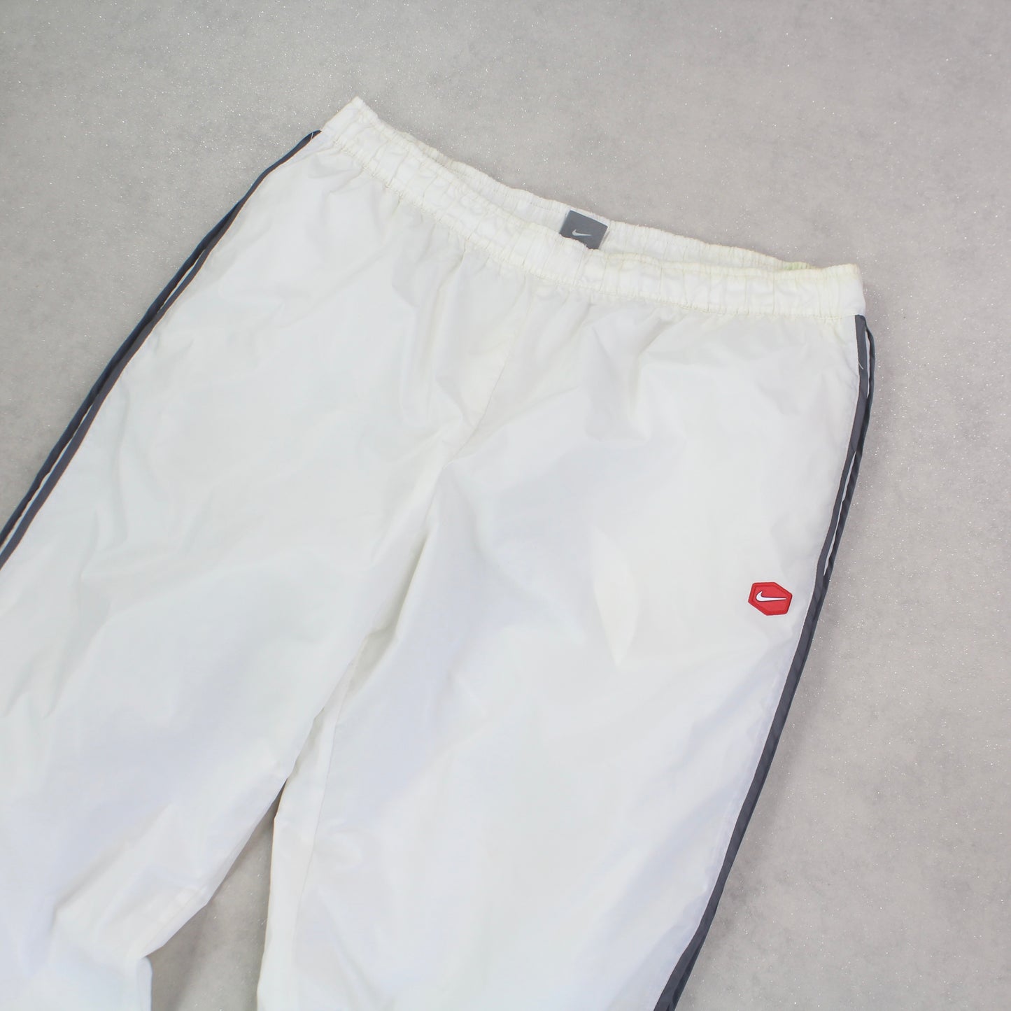 RARE 00s Nike Hex Trackpants White - (XL)