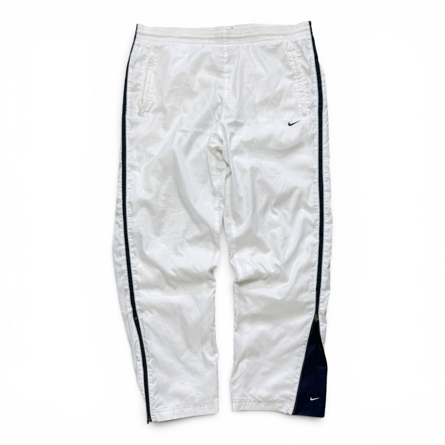 SUPER RARE 2000s Baggy Nike Trackpants White *PREMIUM* - (L)