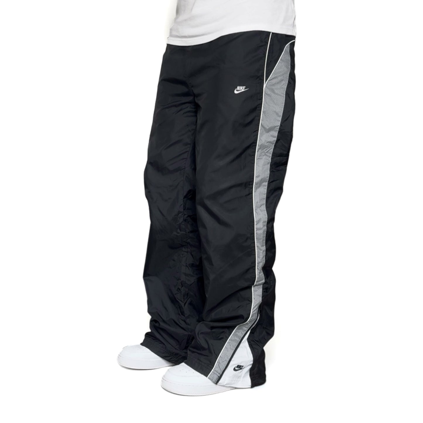 RARE 2000s Nike Baggy Trackpants Black - (L)