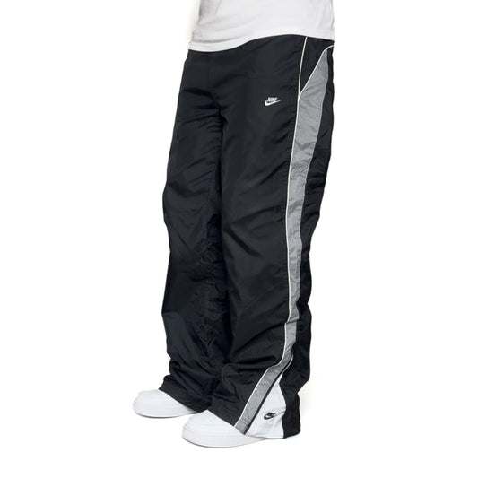 RARE 2000s Nike Baggy Trackpants Black - (L)