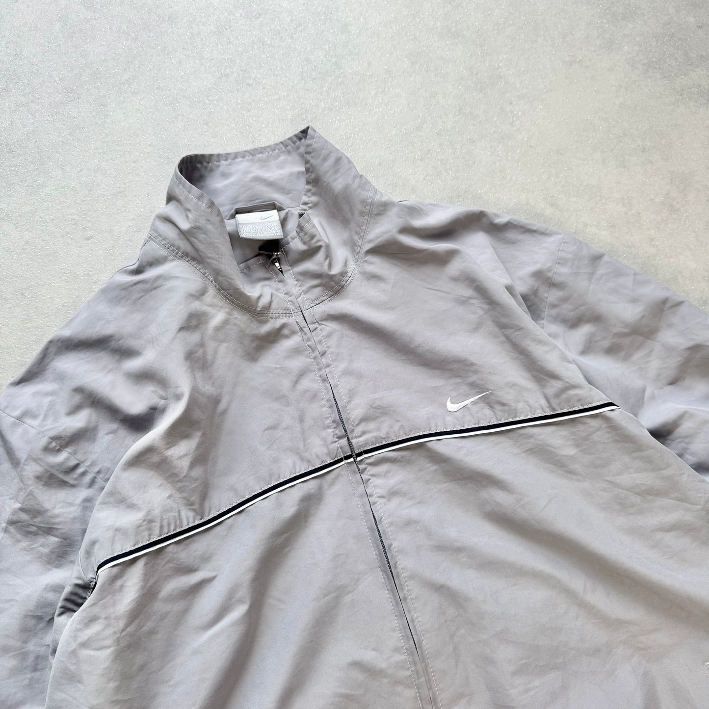 RARE 2000s Nike Track Jacket Grey - (L)
