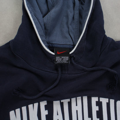 RARE Vintage 90s Nike Spell Out Hoodie Navy - (M)