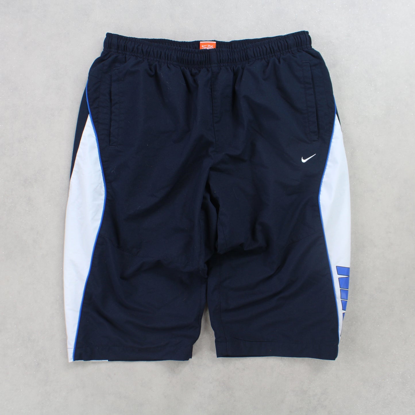 RARE 00s Nike Track 3/4 Shorts Navy - (L)