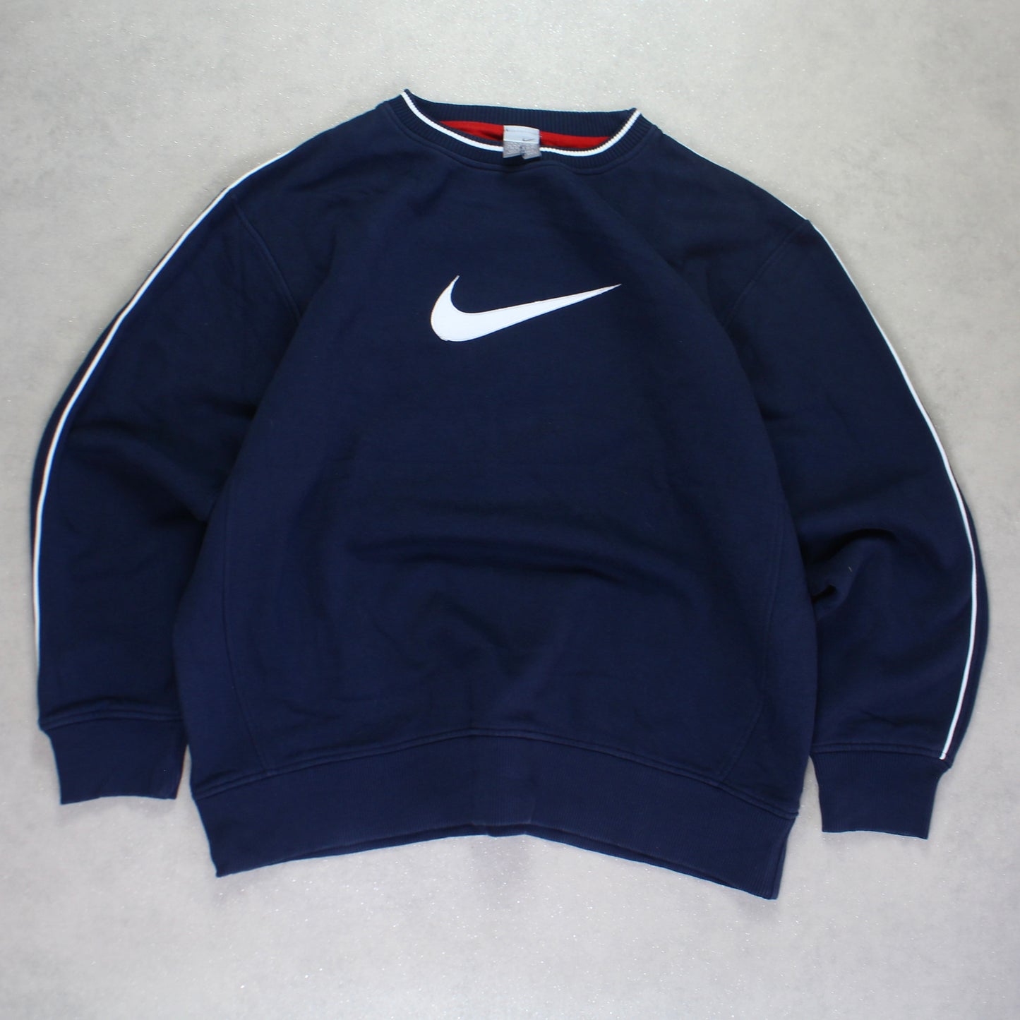 RARE 2000s Nike Swoosh Sweatshirt Navy - (L)