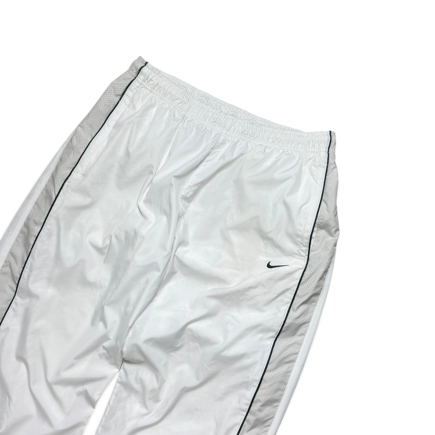 SUPER RARE 2000s Nike Trackpants White - (M)