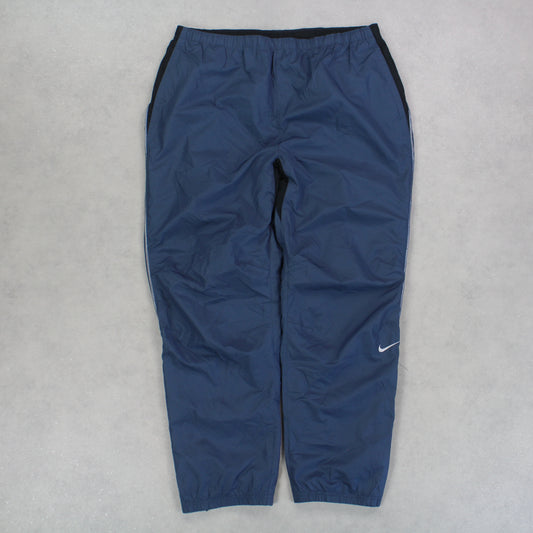 RARE 00s Nike Trackpants Blue - (XL)