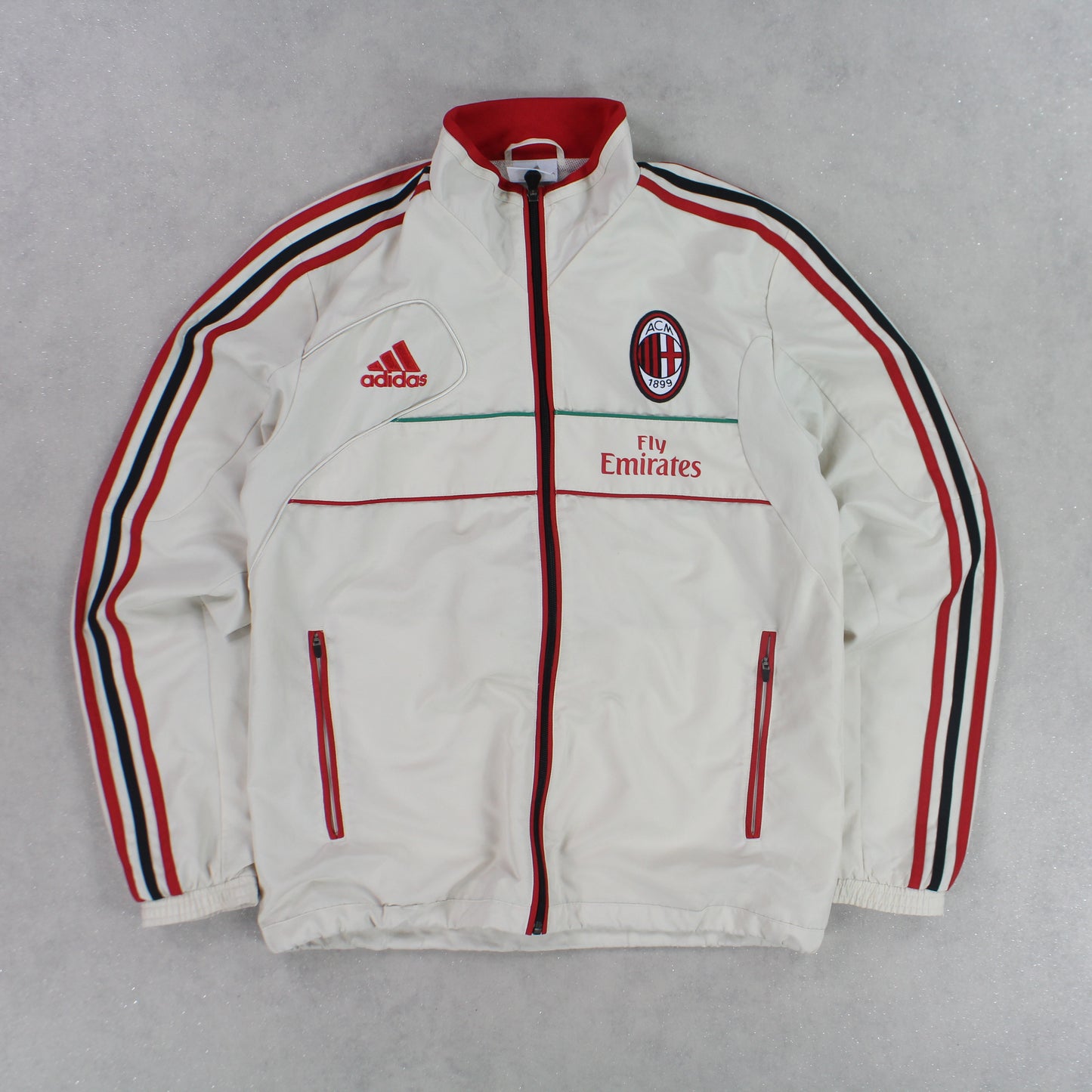 SUPER RARE 00s Adidas AC Milan Track Jacket Cream - (S)