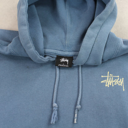 RARE Blue Stüssy Spell Out Hoodie - (M)