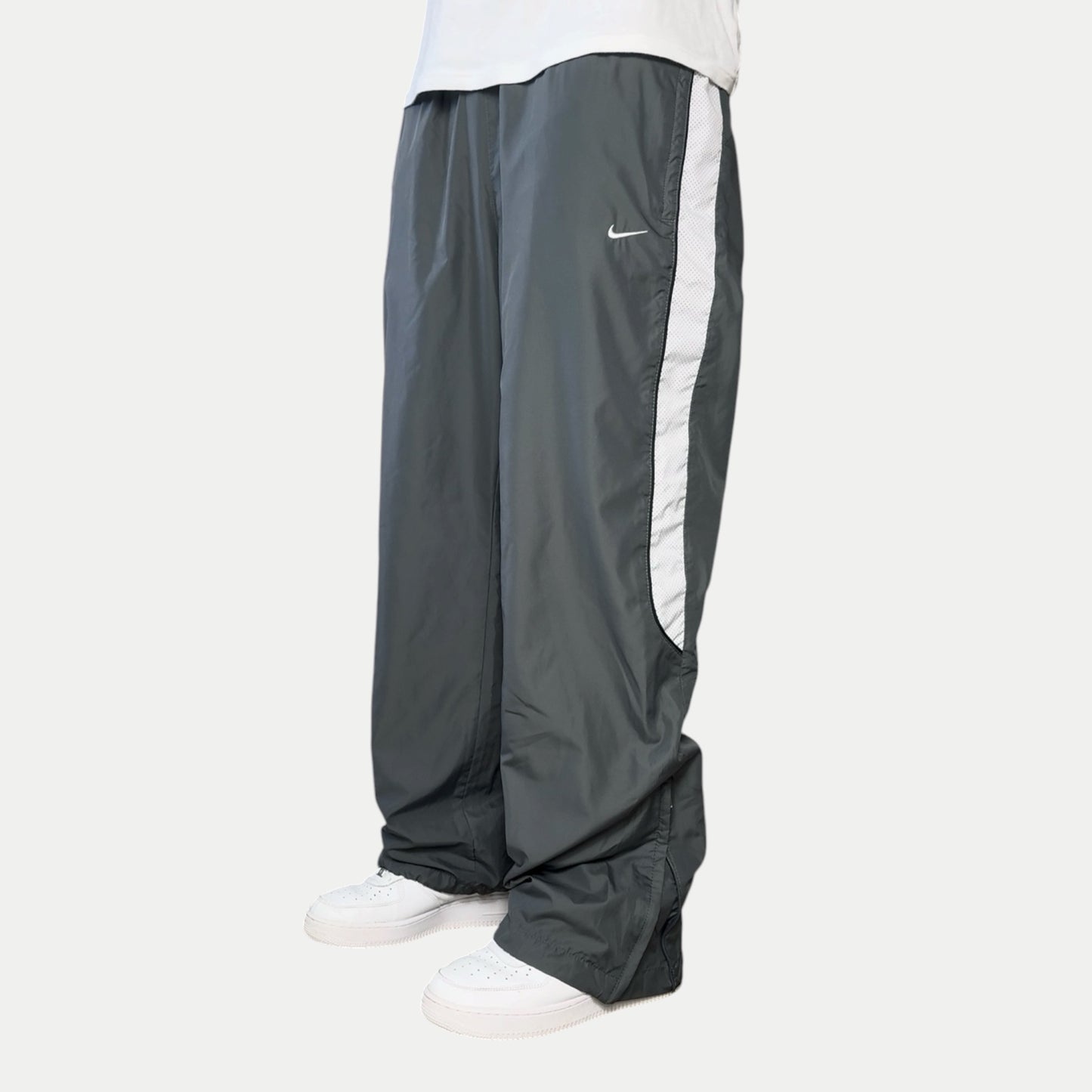 RARE 2000s Nike Trackpants Grey - (L)