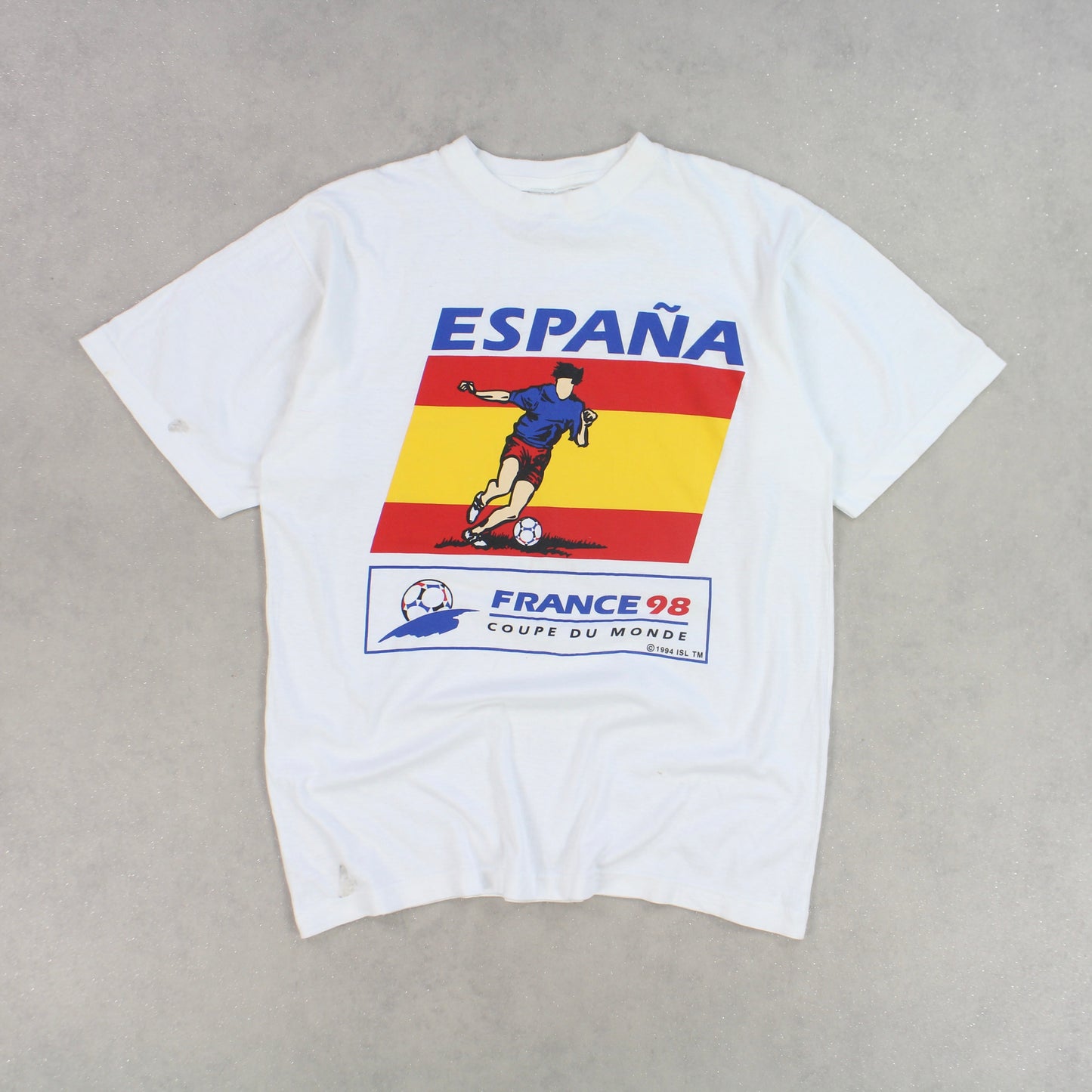 RARE 1998 Spain World Cup T-Shirt White - (M)