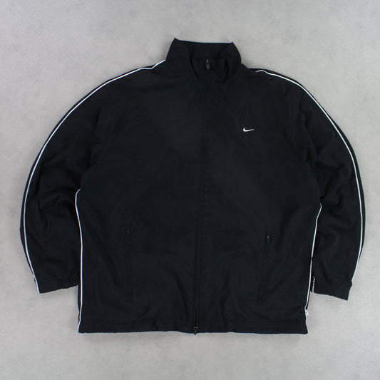 RARE 00s Nike Track Jacket Black - (XL)