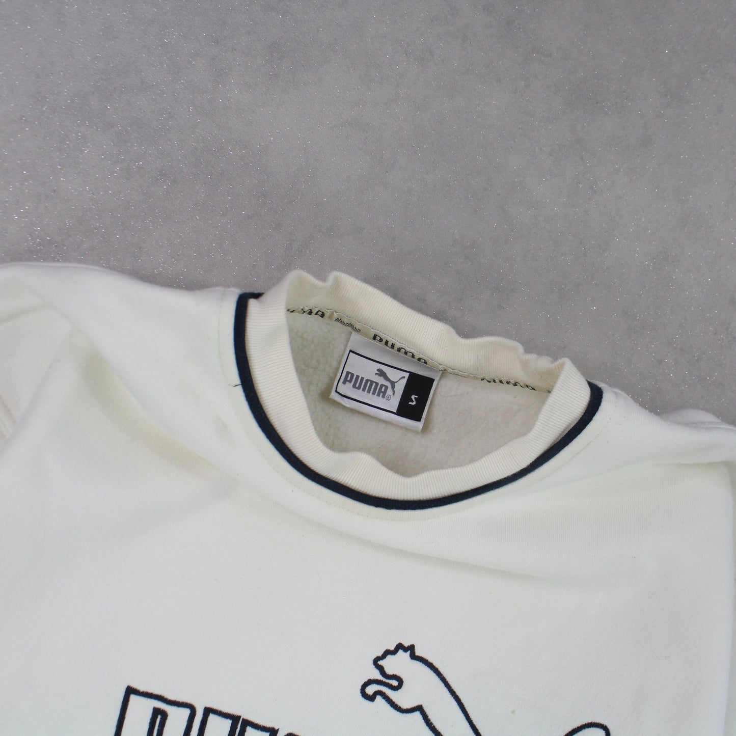 RARE 90s Puma Sweatshirt Cream - (M)