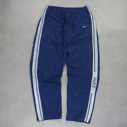 RARE 1990s Baggy Nike Trackpants Blue - (L)