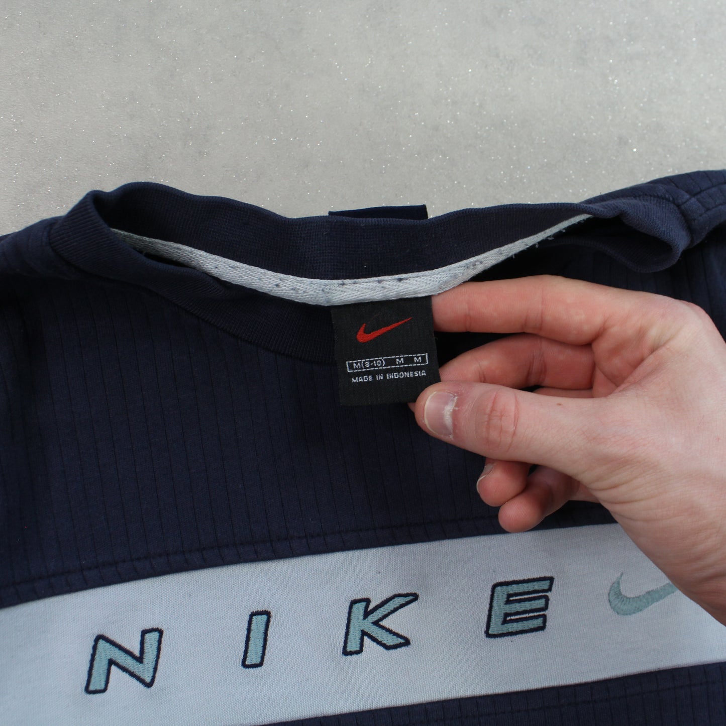 RARE 90s Nike Sweatshirt Navy - (S)