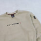 SUPER RARE Vintage 1990s Nike Spell Out Sweatshirt Tan - (S)