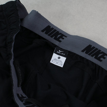 RARE 00s Nike Trackpants Black - (XL)