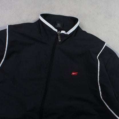 RARE 00s Nike Track Jacket Black - (S)