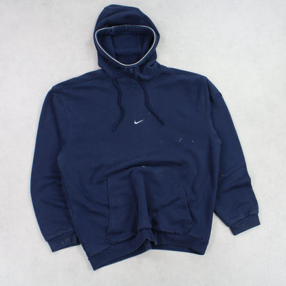 RARE Vintage 00s Nike Swoosh Hoodie Navy - (L)