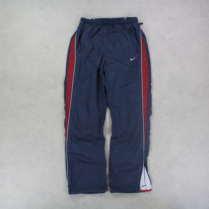 RARE 00s Nike Baggy Trackpants Navy - (M)