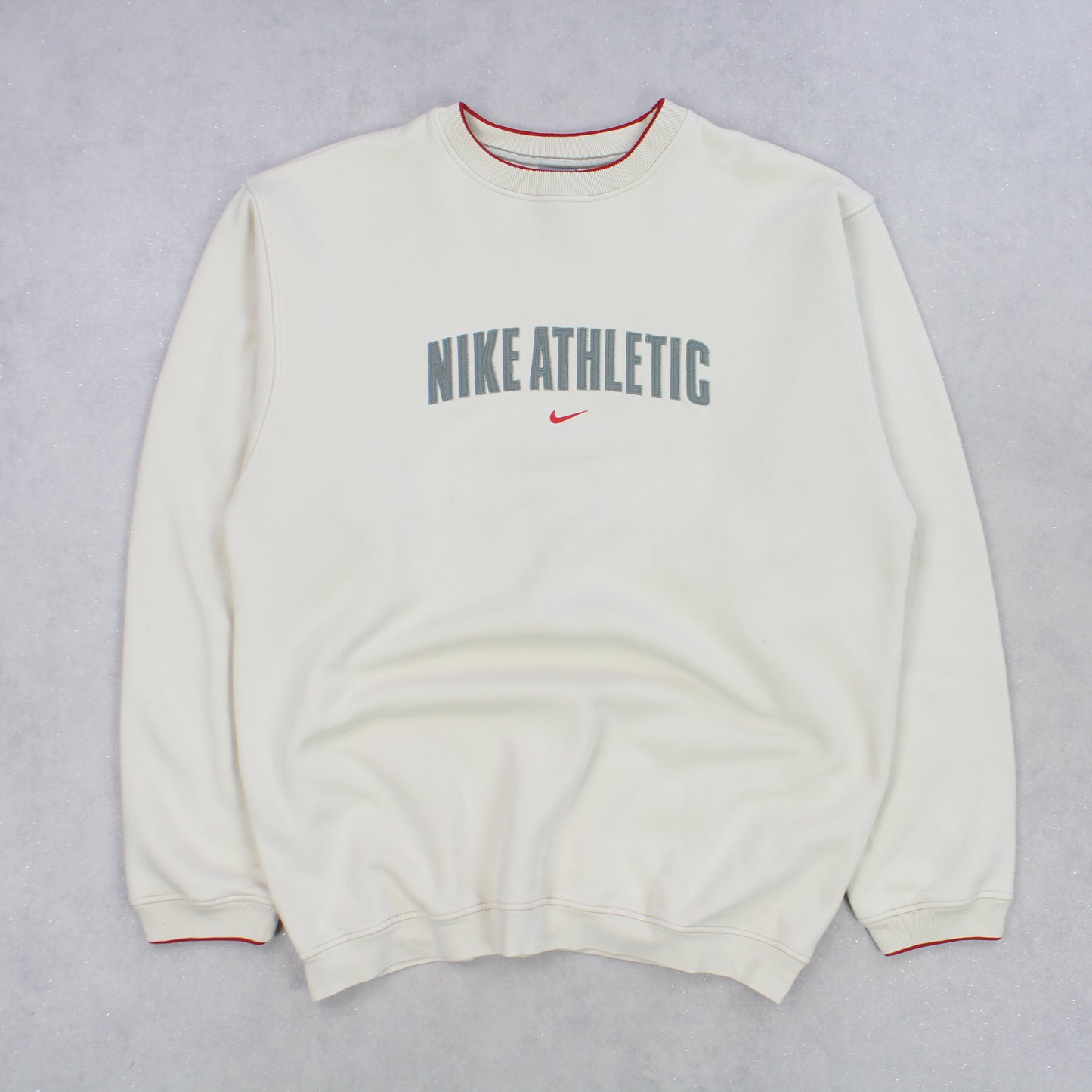 RARE Vintage 00s Nike Spell Out Sweatshirt Cream - (XL)